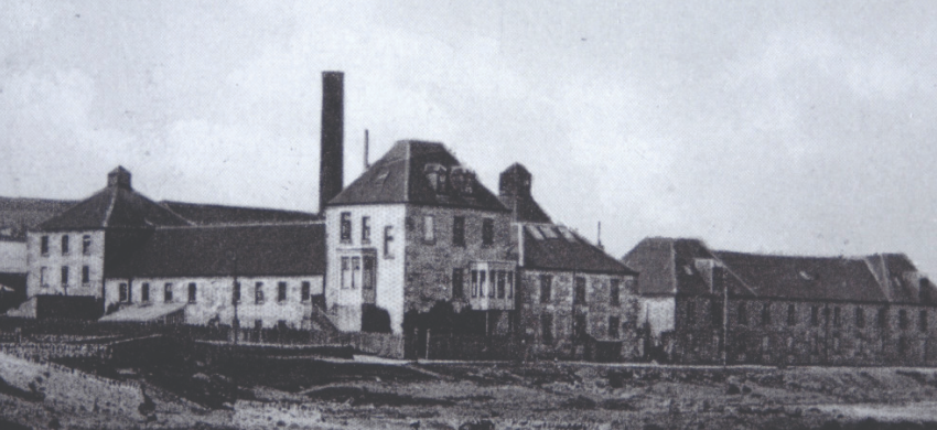 Vintage photo of the Bruichladdich whisky distillery islay scotland